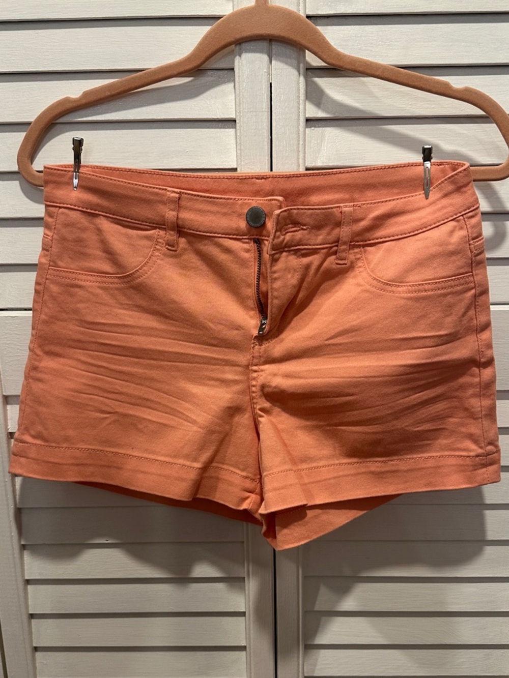 H&M Peach Orange Denim Shorts